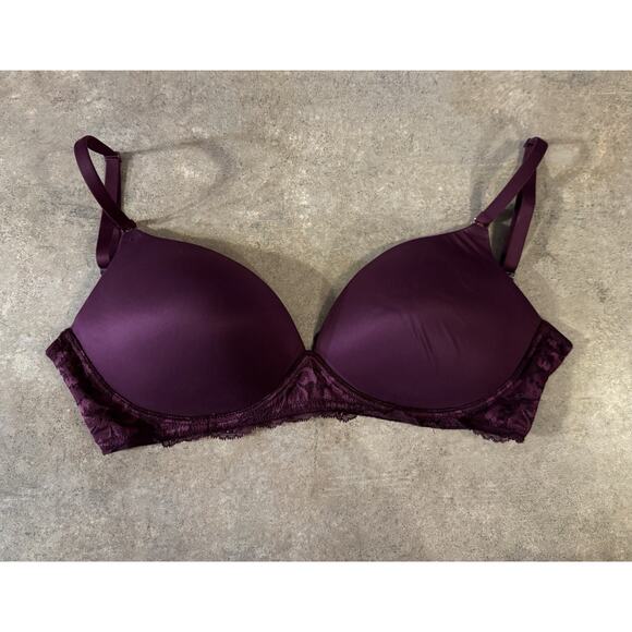 Victoria's Secret Body by Victoria wireless nursing bra deep purple,Size 36DDD - Picture 2 of 8